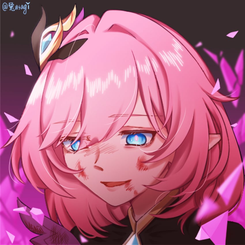 elysia (honkai and 1 more) drawn by usagi_(1024739301)