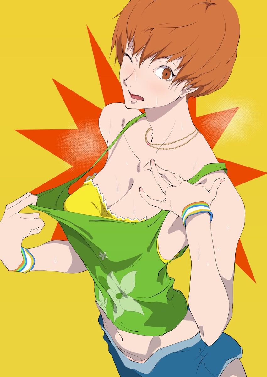 satonaka chie (persona and 1 more) drawn by kamishakujii_(poppenheim)