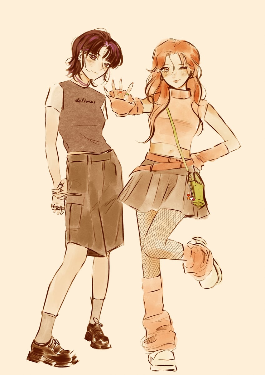 koga mitsuki and oosawa aya (kininatteru hito ga otoko ja nakatta) drawn by lazuilis