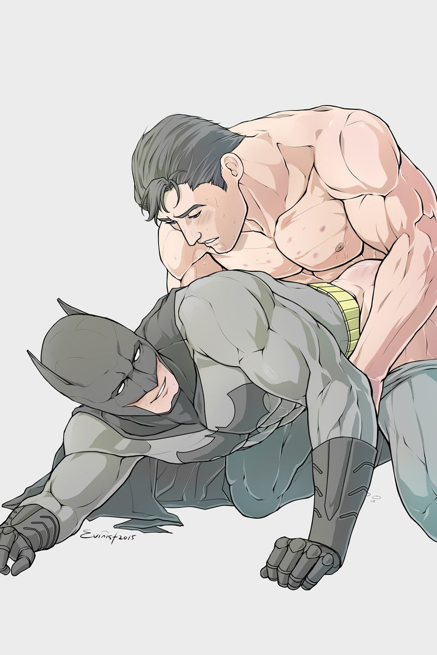 batman, superman, clark kent, and bruce wayne (dc comics and 2 more) drawn by evinist