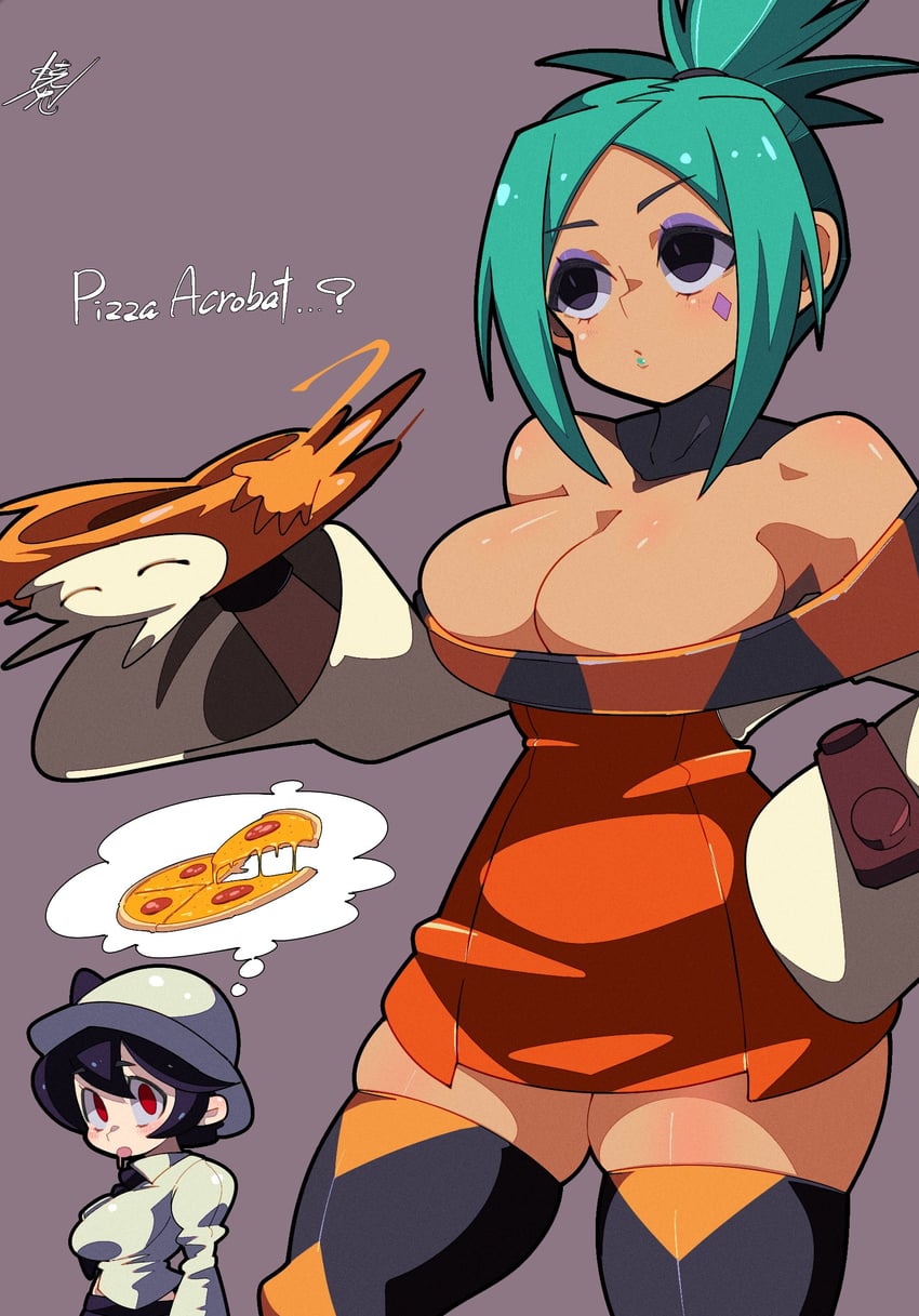 filia, cerebella, and vice-versa (skullgirls) drawn by yaki_usagi