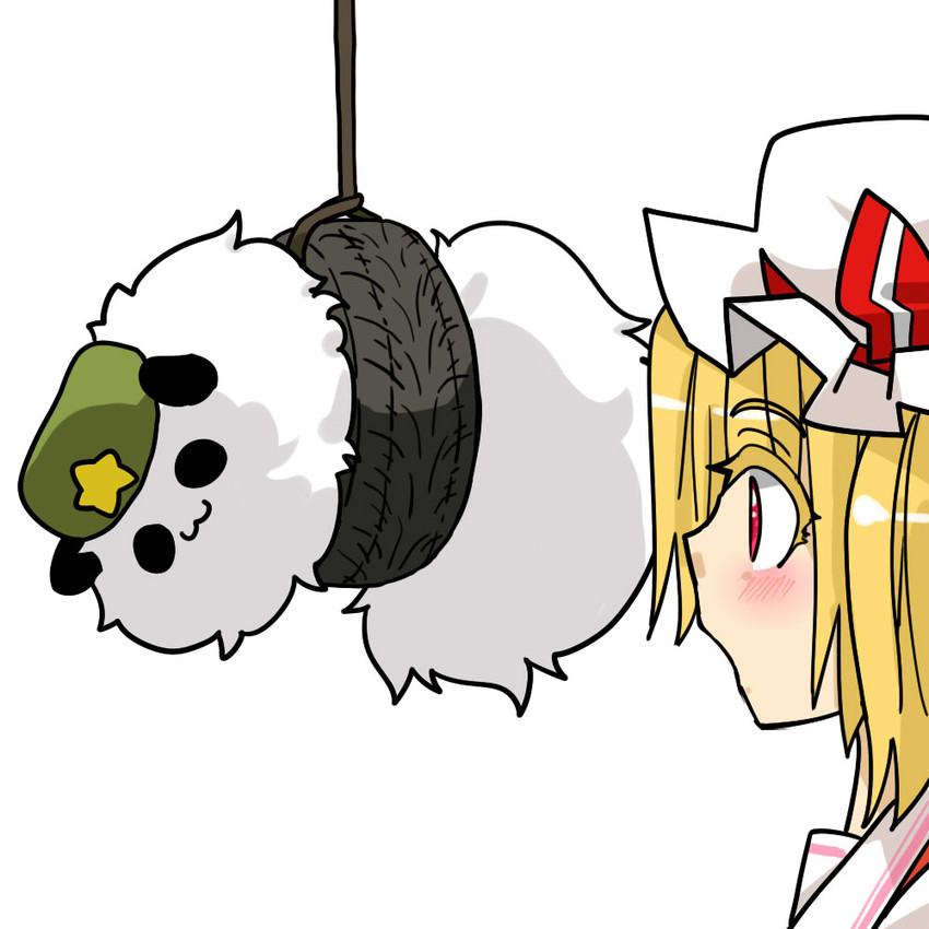 flandre scarlet, hong meiling, and panda meiling (touhou) drawn by seki_(red_shine)