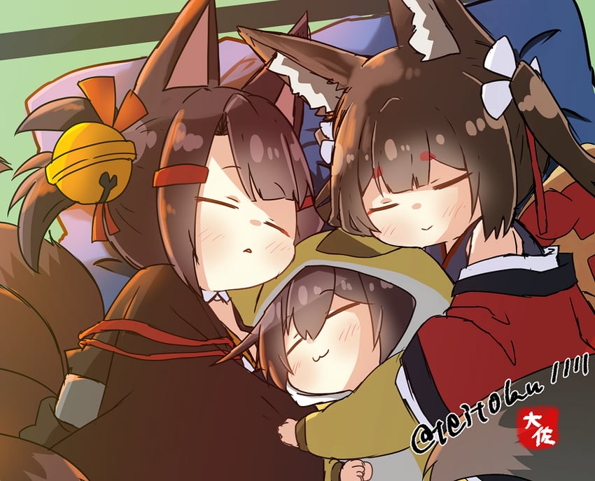 kaga, amagi-chan, and akagi-chan (kantai collection and 1 more) drawn by taisa_(kari)