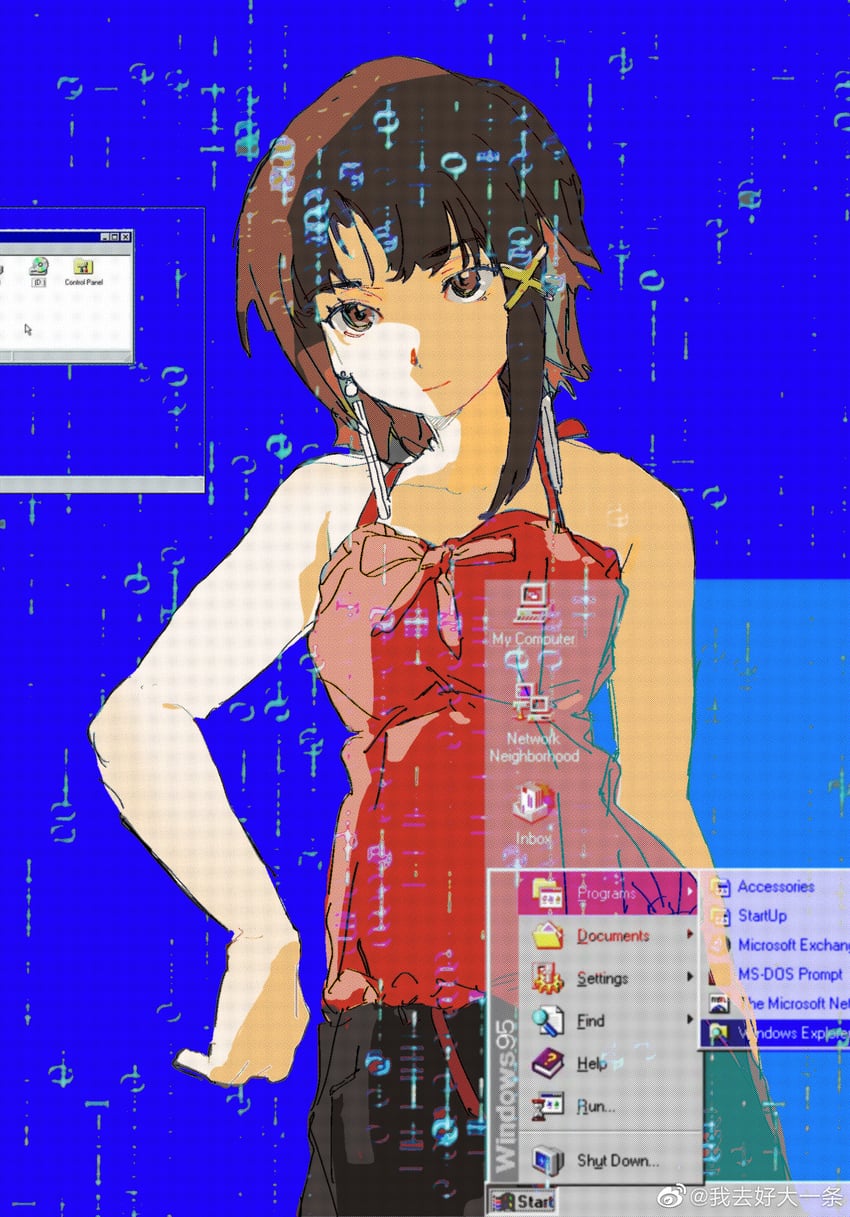 iwakura lain (microsoft windows and 4 more) drawn by cloudyooooo
