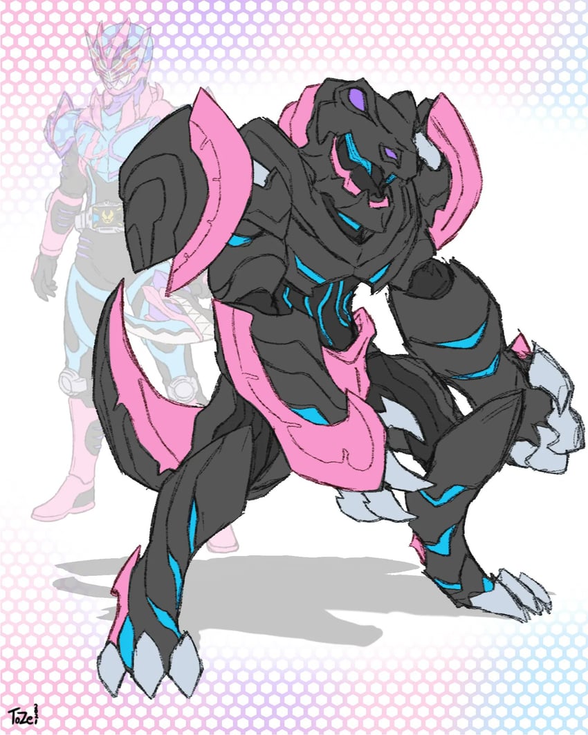kamen rider revi and kamen rider vice (kamen rider and 2 more) drawn by to_ze