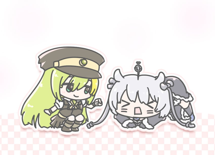 alina gray and azusa mifuyu (mahou shoujo madoka magica and 1 more) drawn by naitori.