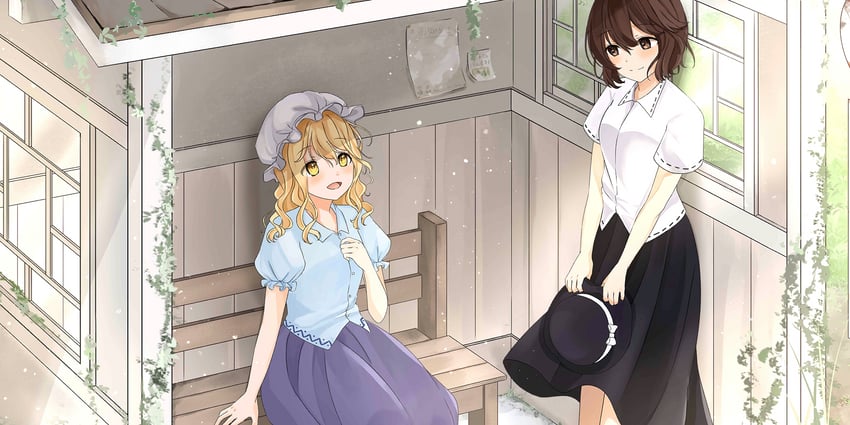 usami renko and maribel hearn (touhou and 1 more) drawn by buntason_(buritarooooo)