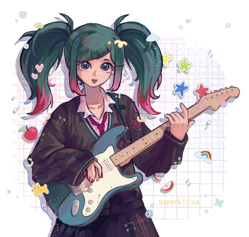 hatsune miku and leo/need miku (vocaloid and 1 more) drawn by lily_(superkiiisa)