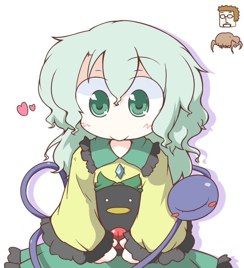 komeiji koishi, reiuji utsuho, gordon freeman, and headcrab (touhou and 1 more) drawn by igarashi_amura