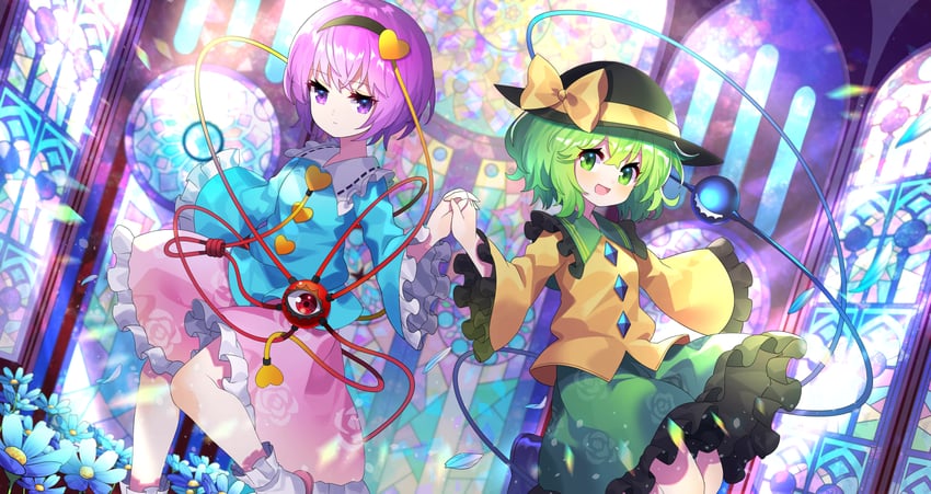 komeiji koishi and komeiji satori (touhou) drawn by yuujin_(yuzinn333)