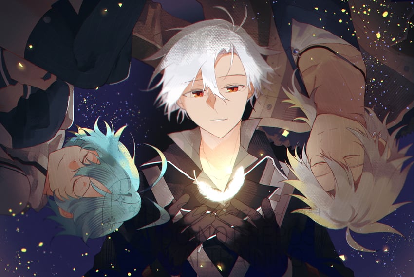 rean schwarzer, crow armbrust, and millium orion (eiyuu densetsu and 2 more) drawn by parang_(its_me_ovo)