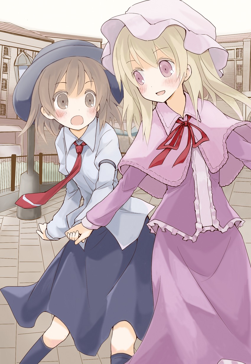 usami renko and maribel hearn (touhou) drawn by mugi_(banban53)