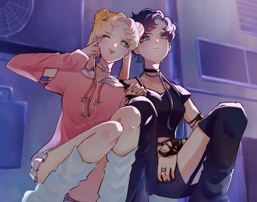 tsukino usagi and seiya kou (bishoujo senshi sailor moon and 1 more) drawn by polish008800