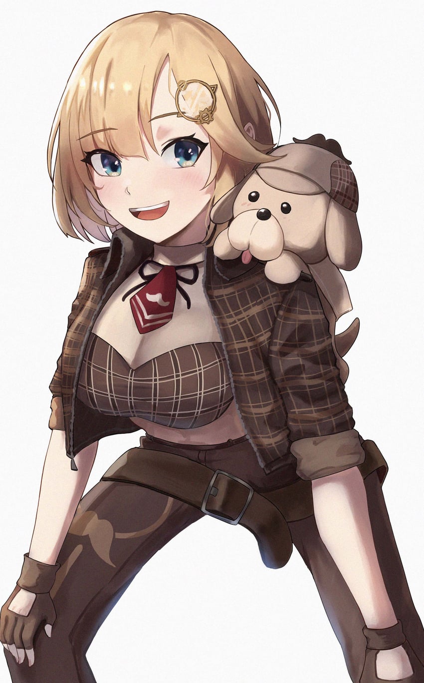 watson amelia and bubba (hololive and 1 more) drawn by vicarious