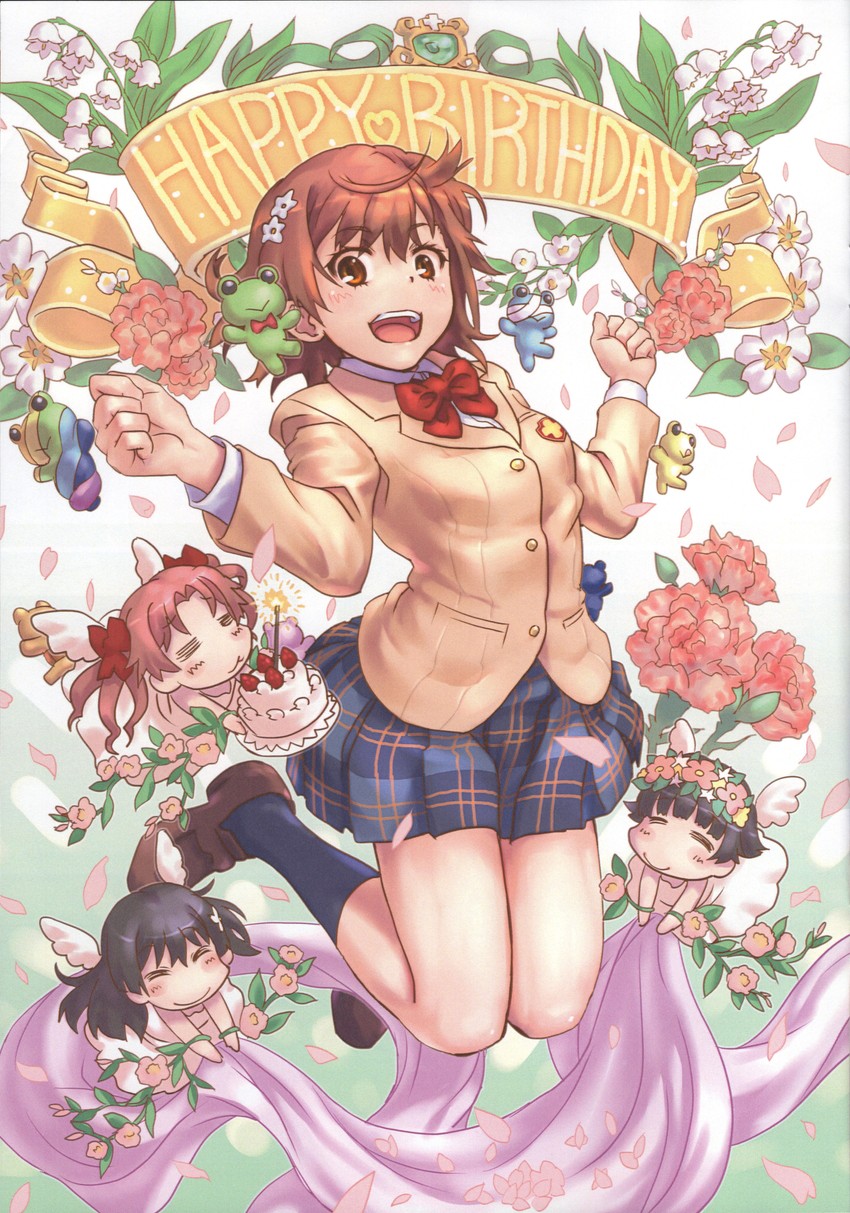 misaka mikoto, shirai kuroko, saten ruiko, uiharu kazari, and gekota (toaru majutsu no index and 1 more) drawn by raika9