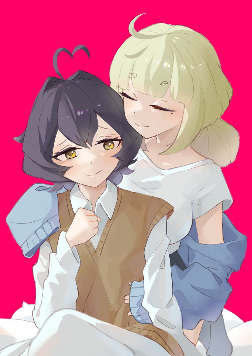 hiiragi utena and araga kiwi (mahou shoujo ni akogarete) drawn by tegamisen0337