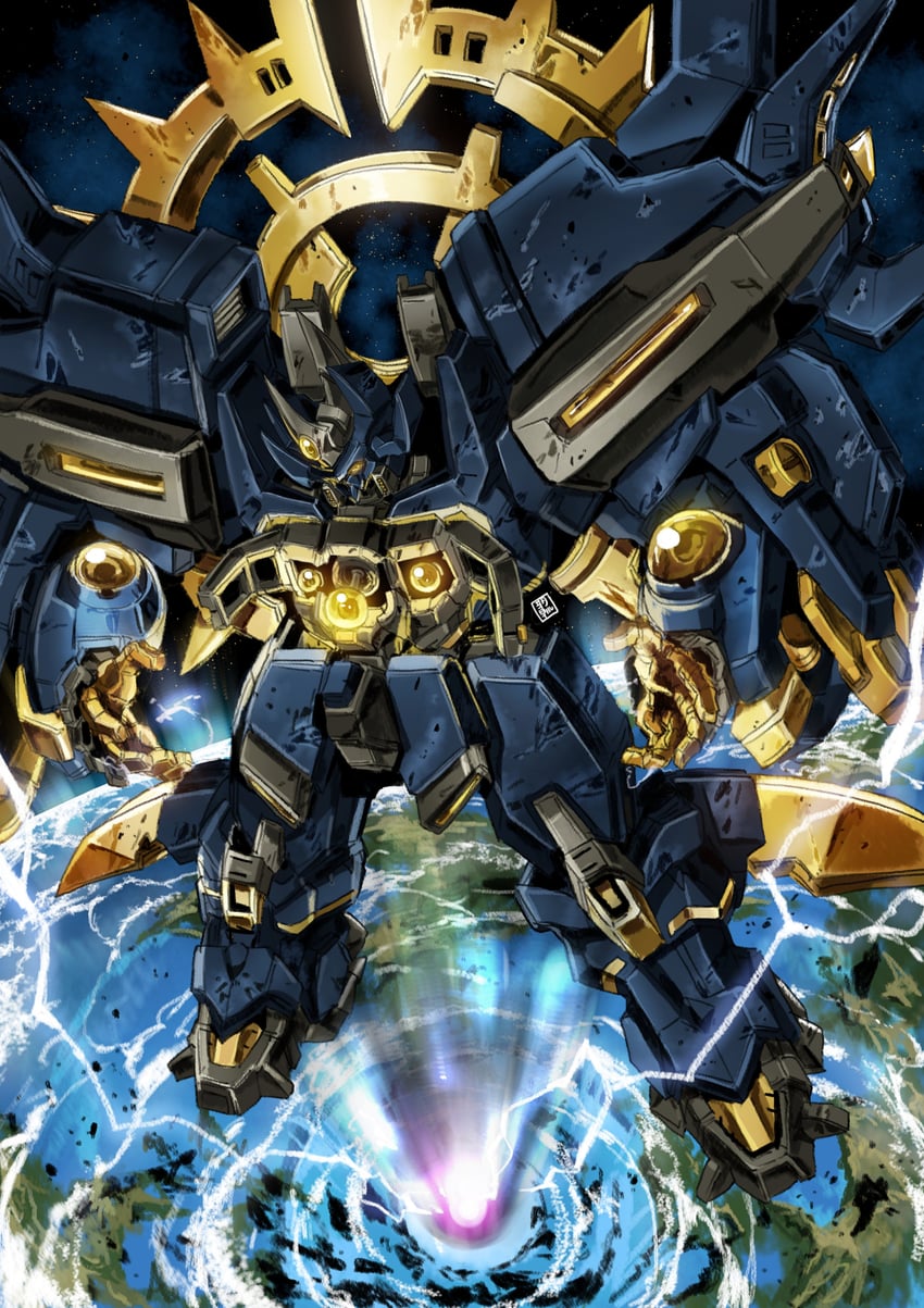 neo granzon (super robot wars and 3 more) drawn by garimpeiro