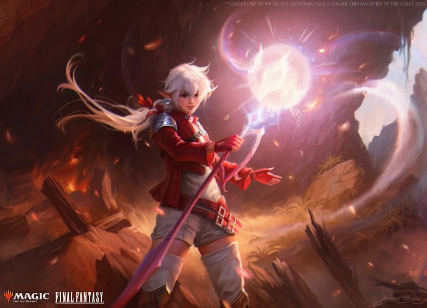 alisaie leveilleur and red mage (final fantasy and 2 more) drawn by justyna_dura