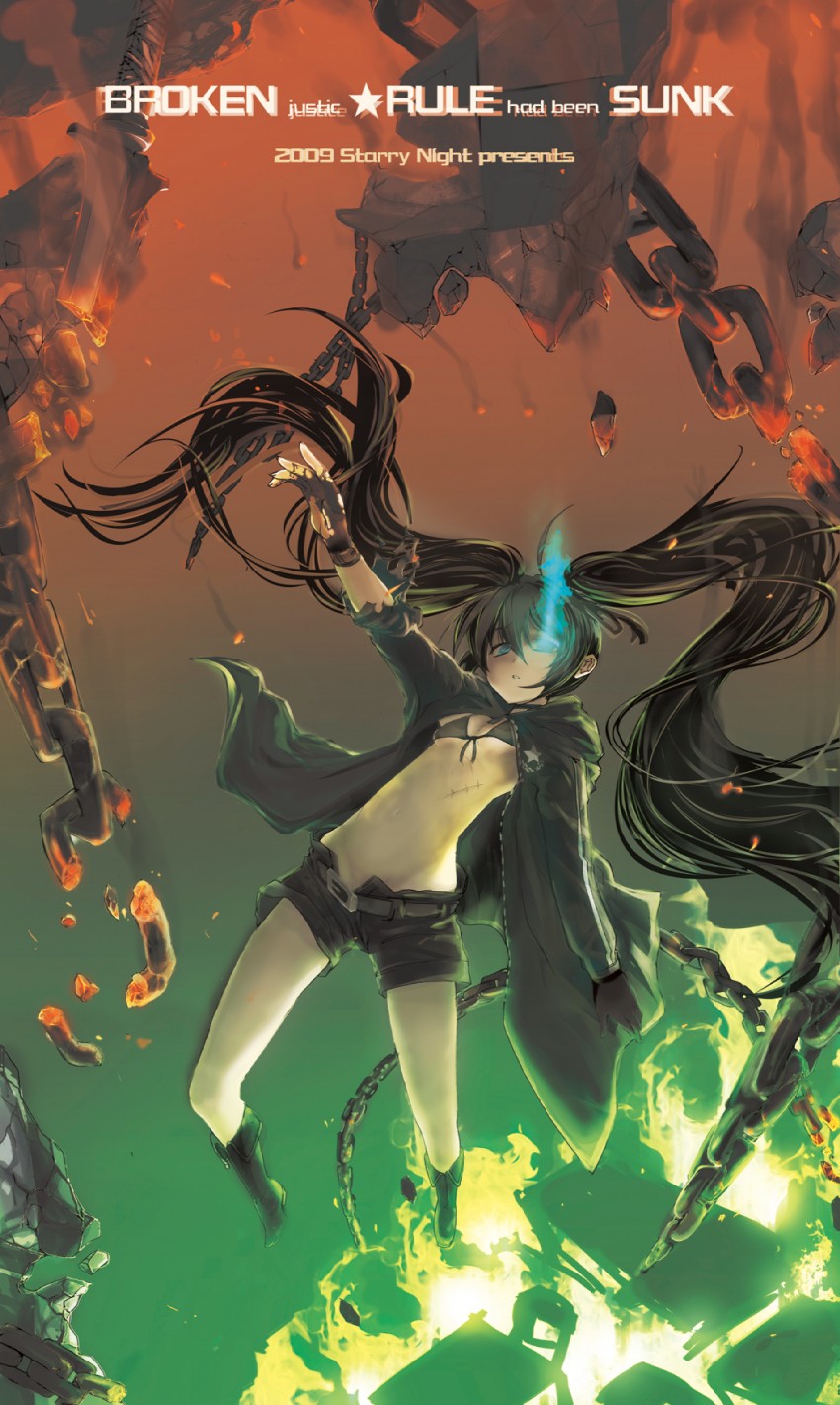 black rock shooter (black rock shooter) drawn by kate_wong