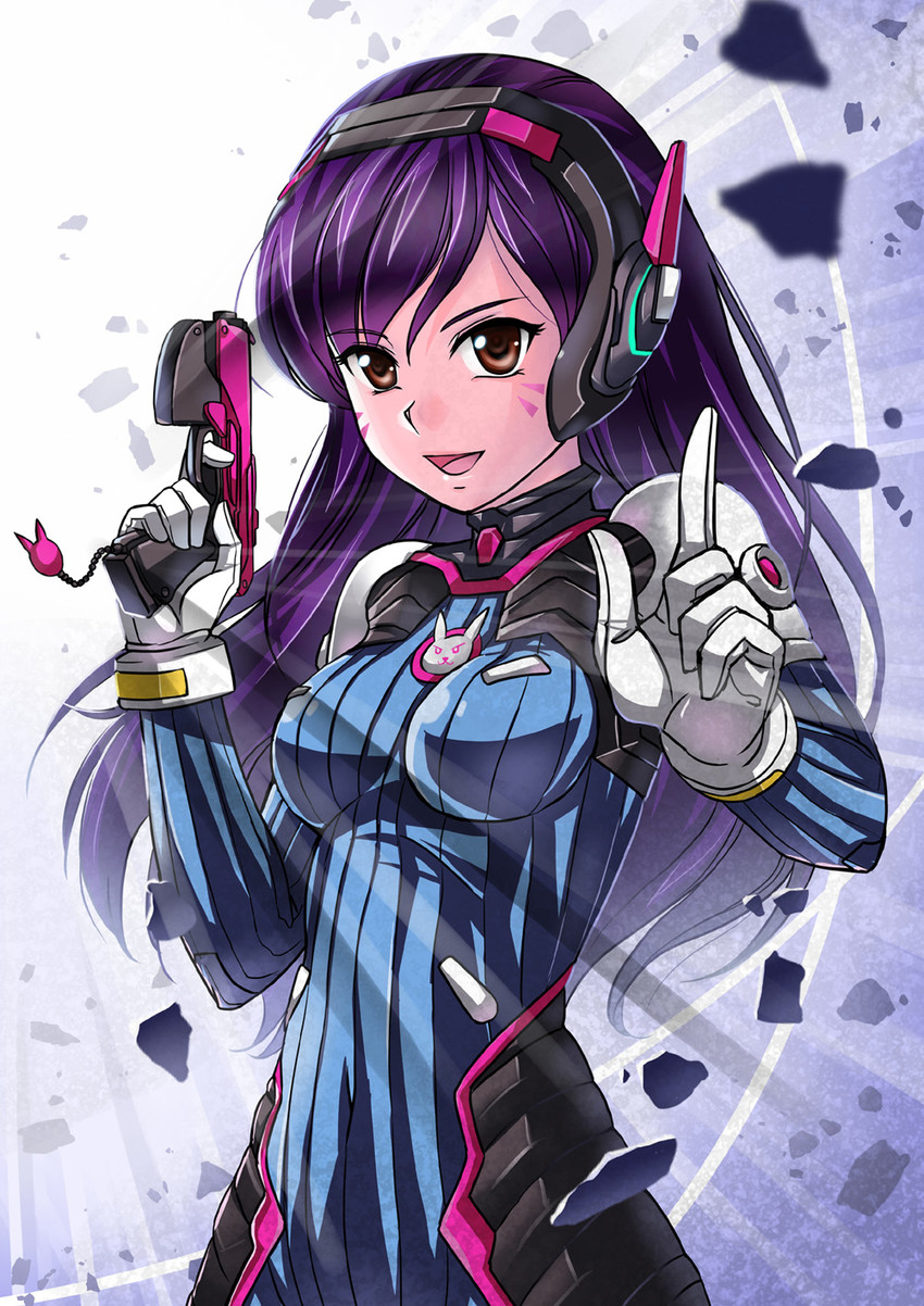 d.va (overwatch and 1 more) drawn by crazypen
