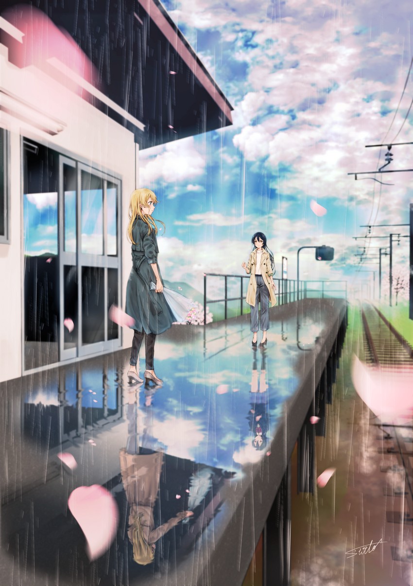 sonoda umi and ayase eli (love live! and 1 more) drawn by suito