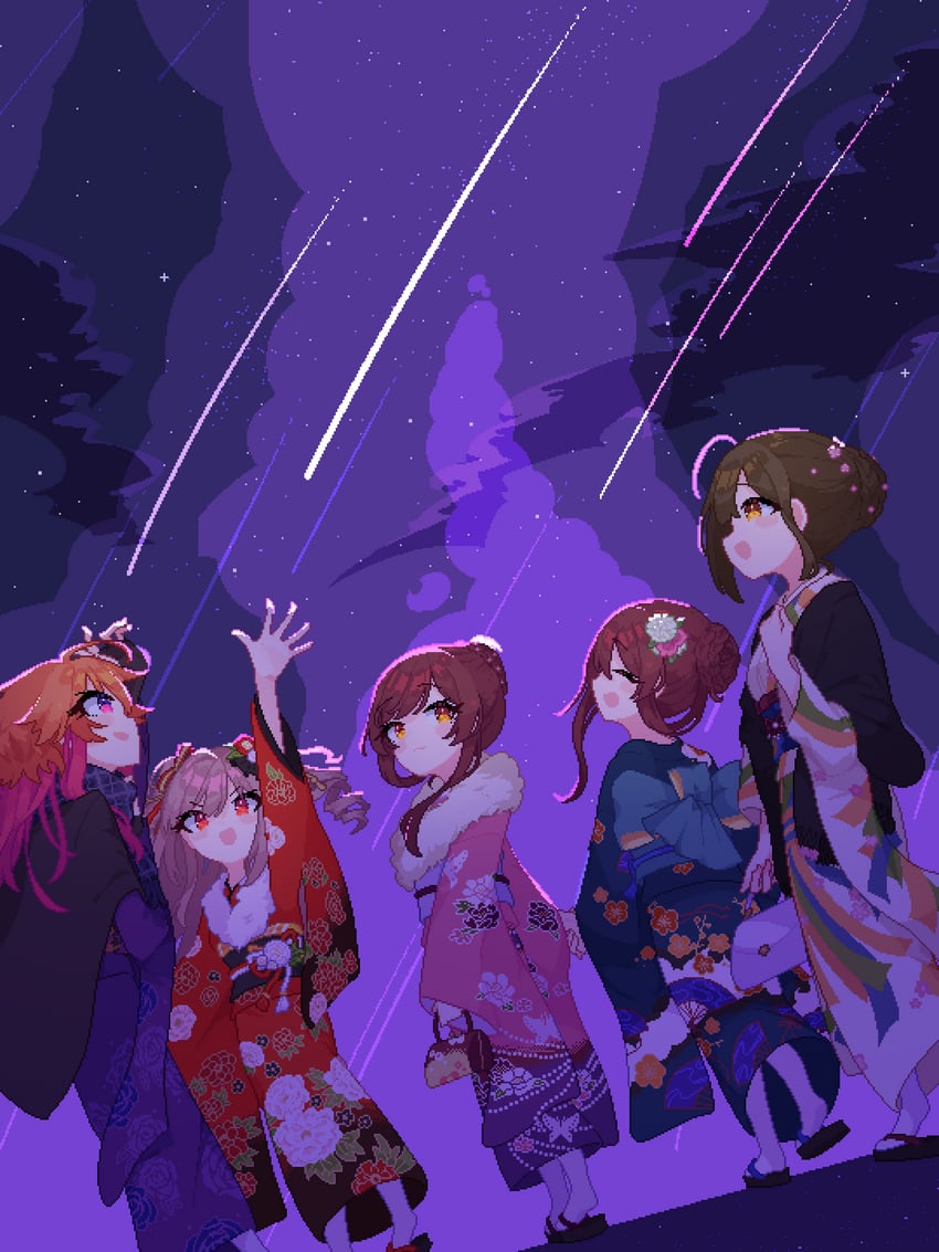 kanzaki ranko, osaki amana, kuwayama chiyuki, osaki tenka, and ninomiya asuka (idolmaster and 2 more) drawn by aya_hawk