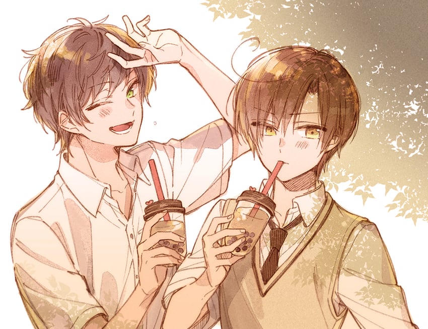spain and southern italy (axis powers hetalia) drawn by noeru_(putty)