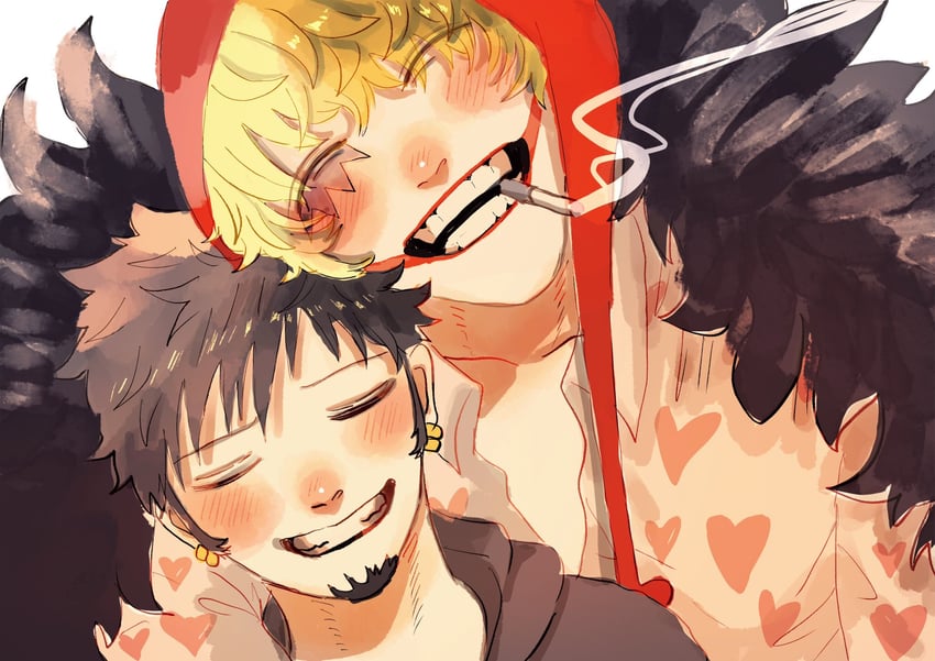 trafalgar law and donquixote rocinante (one piece) drawn by mustickgi