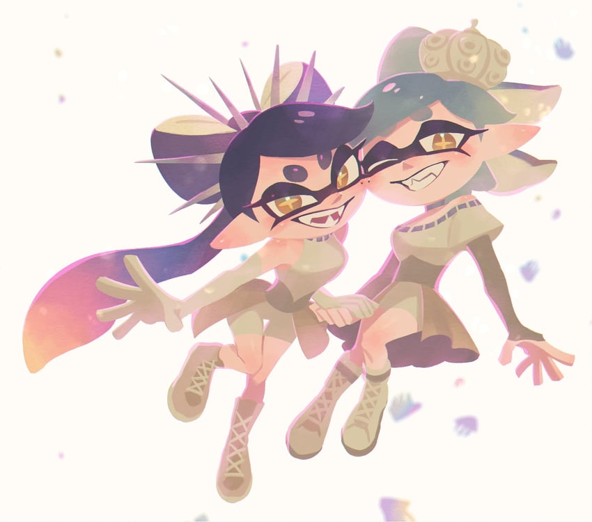 callie and marie (splatoon and 1 more) drawn by ukata