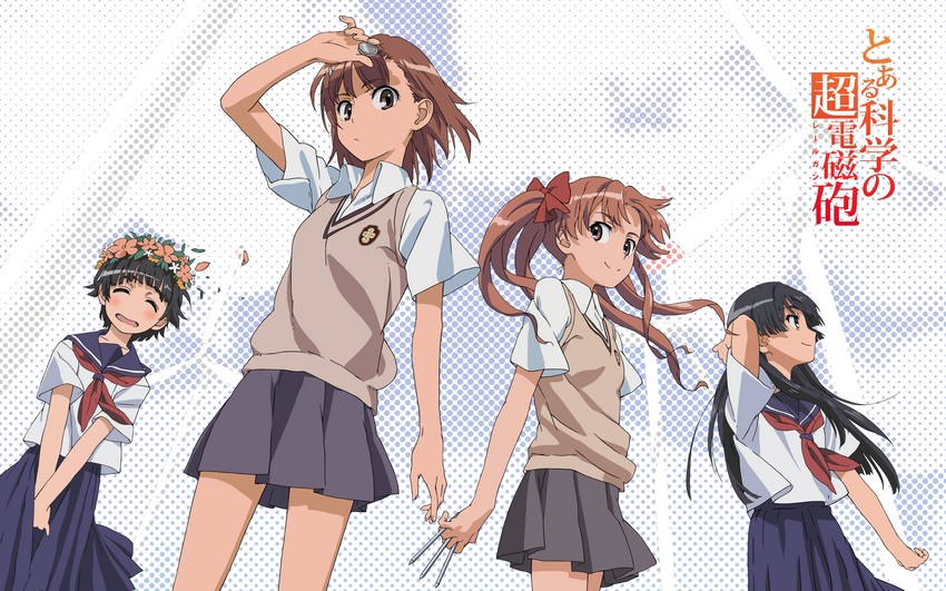 misaka mikoto, shirai kuroko, saten ruiko, and uiharu kazari (toaru majutsu no index and 1 more)