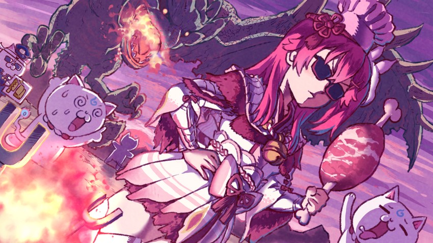 sakura miko, 35p, and rathian (hololive and 2 more) drawn by niwashidori_maki