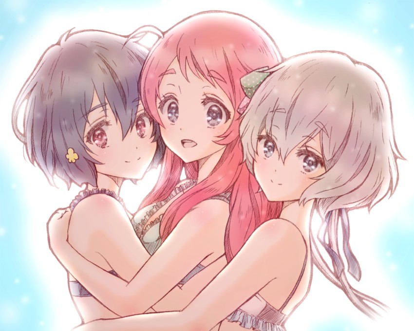 konno junko, minamoto sakura, and mizuno ai (zombie land saga) drawn by bluez
