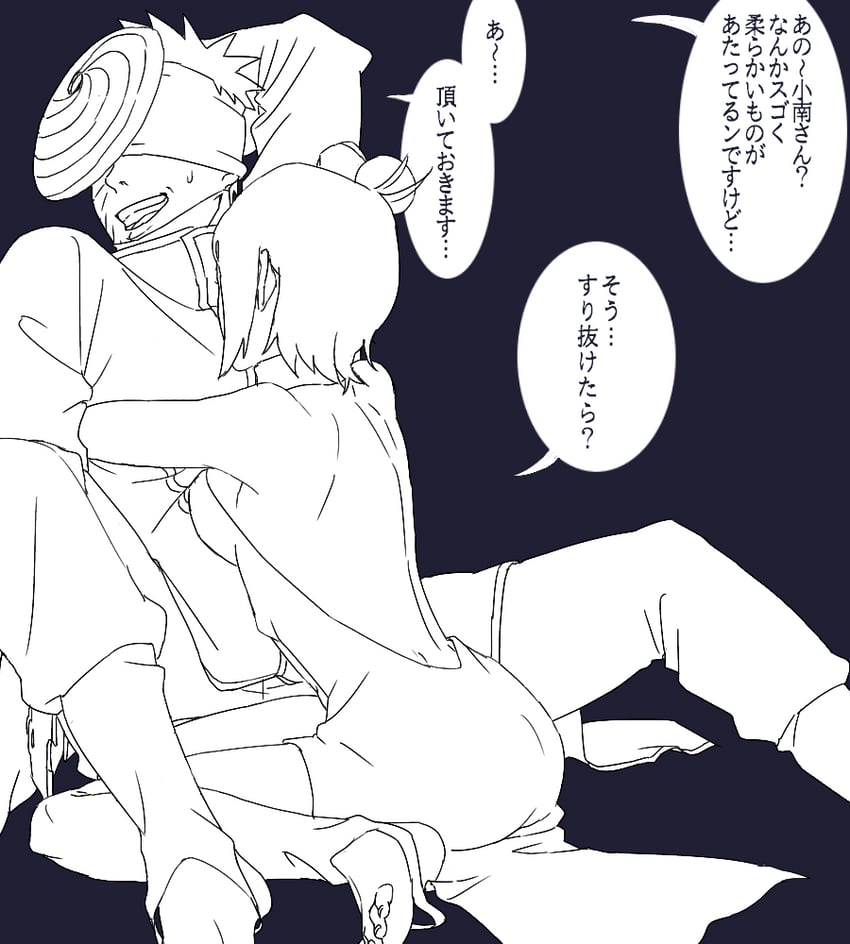 uchiha obito, konan, and tobi (naruto and 1 more) drawn by obobkkp
