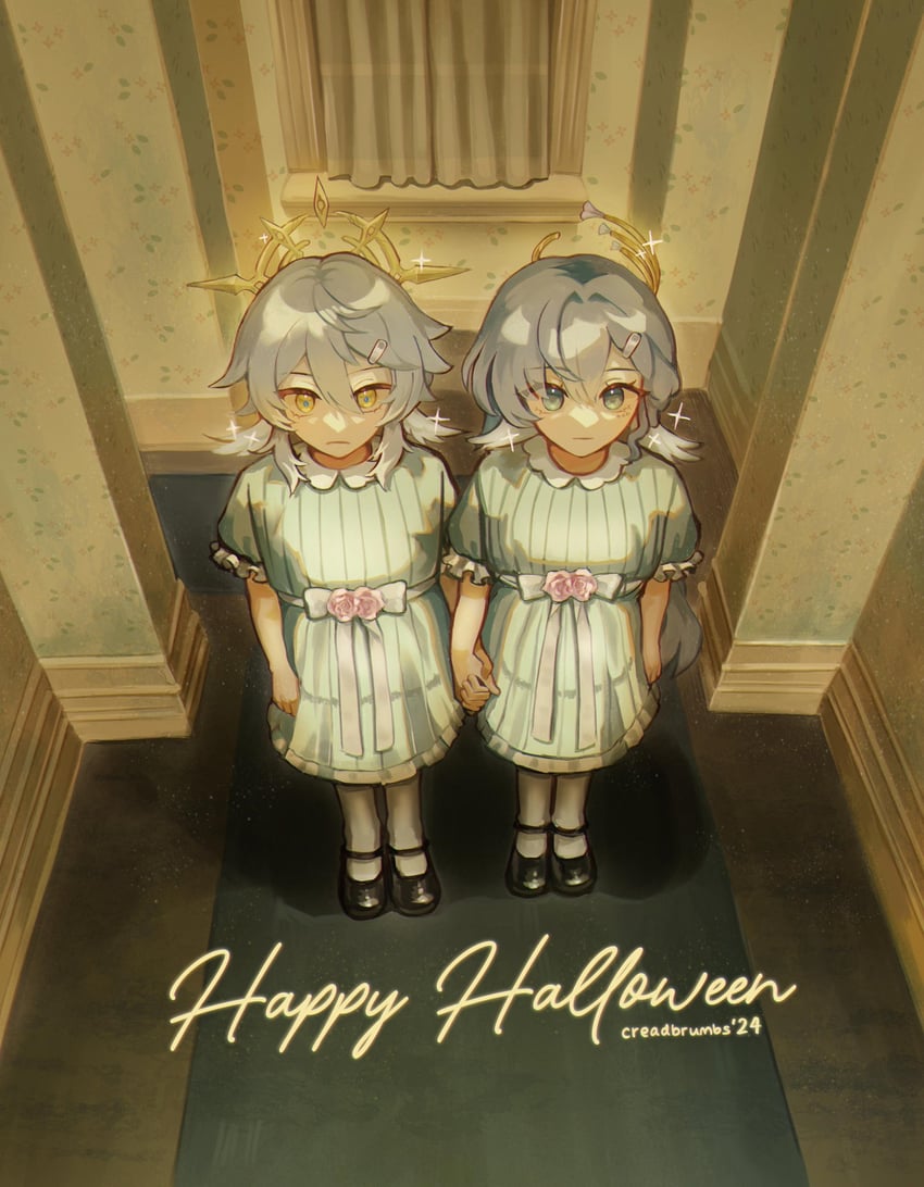 robin, sunday, and grady sisters (honkai and 2 more) drawn by wee_(creadbrumbs)