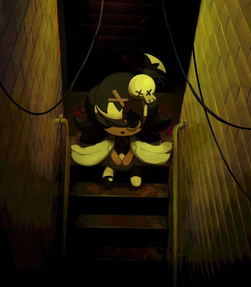 black garlic cookie (cookie run and 1 more) drawn by akibevillage