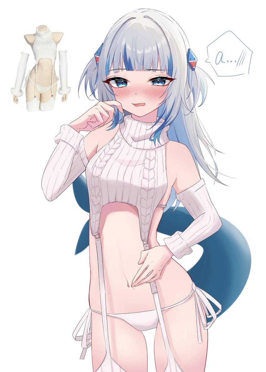 gawr gura (hololive and 1 more) drawn by shina_eno3