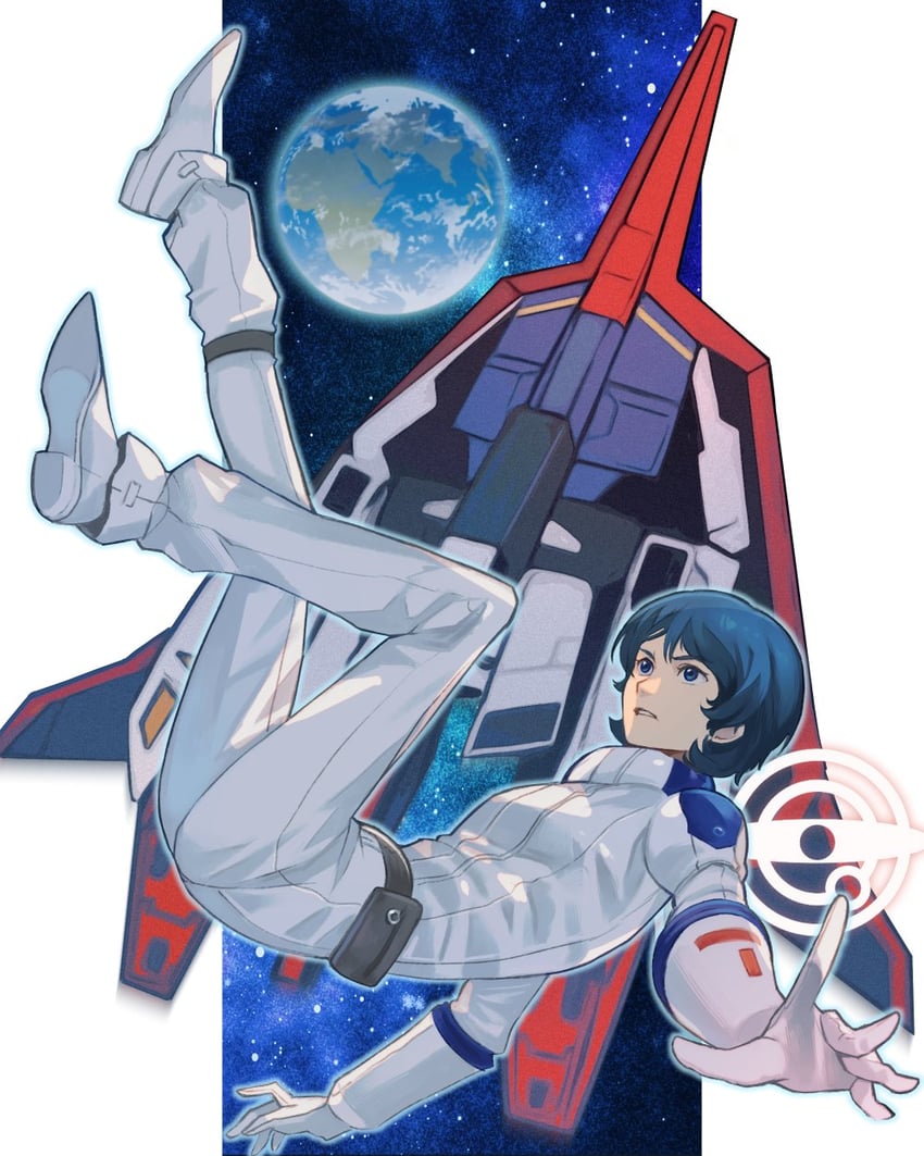 kamille bidan and zeta gundam (gundam and 1 more) drawn by kasumi_(skchkko)