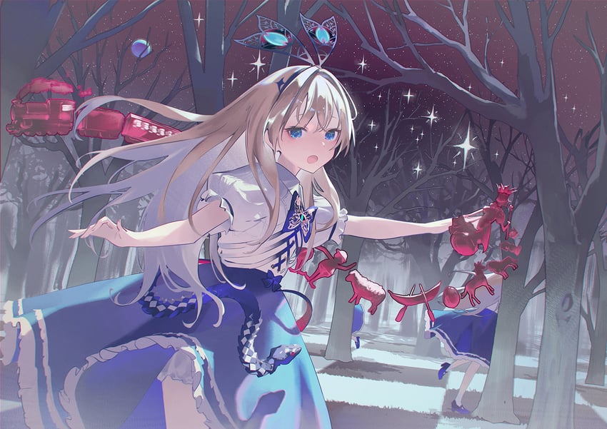 alice and red queen (alice's adventures in wonderland) drawn by wakuseiy