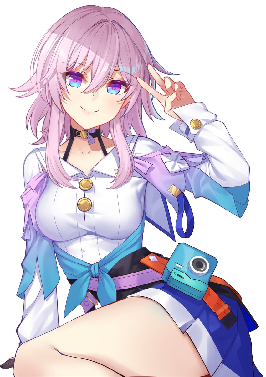 march 7th (honkai and 1 more) drawn by kuma-ra