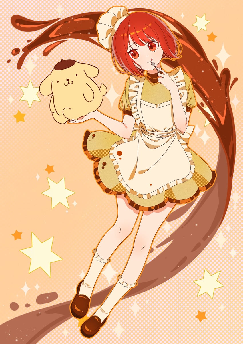 arima kana and pompompurin (oshi no ko and 1 more) drawn by xiang_yu_pai