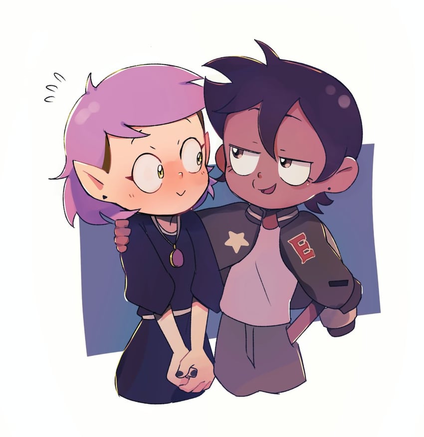 luz noceda and amity blight (the owl house) drawn by akakon_ow