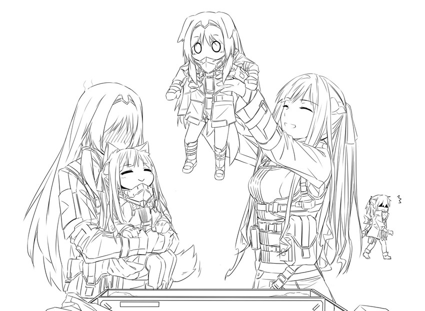 ak-12, an-94, and st ar-15 (girls' frontline) drawn by langlang