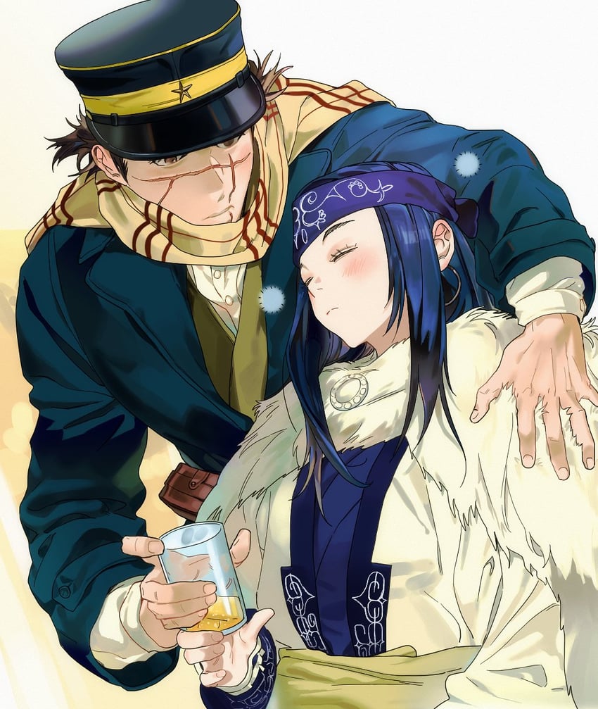 sugimoto saichi and asirpa (golden kamuy) drawn by luke_skyfaller