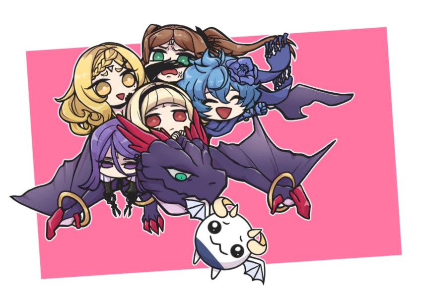 mikhail, one, four, three, five, and 2 more (drag-on dragoon and 1 more) drawn by e_dada_da