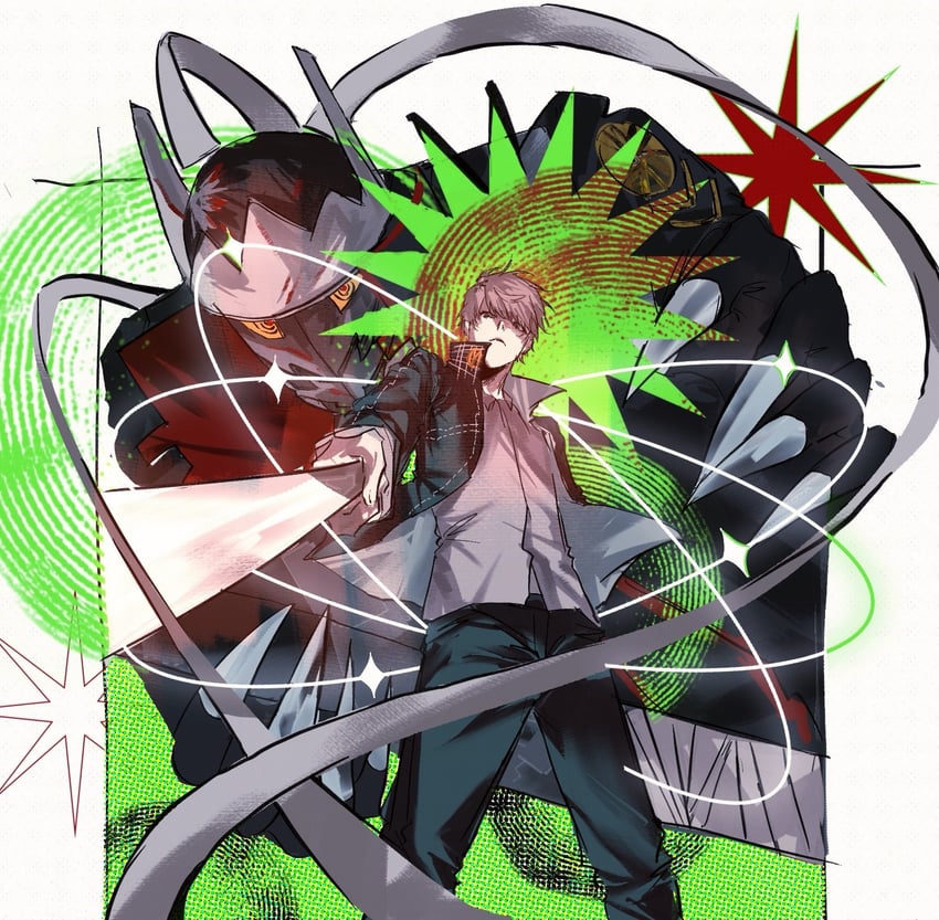 narukami yu and izanagi (persona and 1 more) drawn by s4lxnimljxubd0v