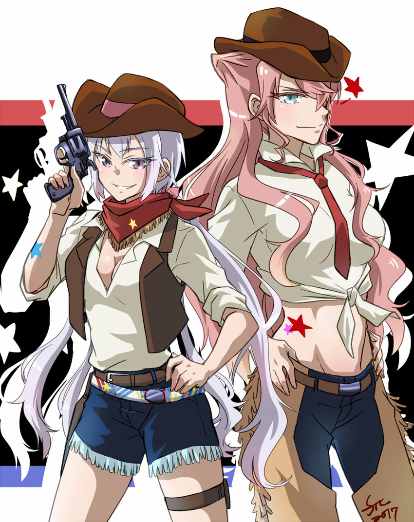 yukine chris and maria cadenzavna eve (senki zesshou symphogear) drawn by stc