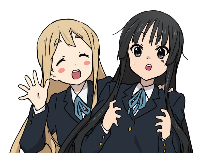 akiyama mio and kotobuki tsumugi (k-on!) drawn by kicchi_(tmgk)