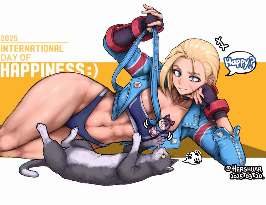 cammy white and han juri (street fighter and 1 more) drawn by hershuar