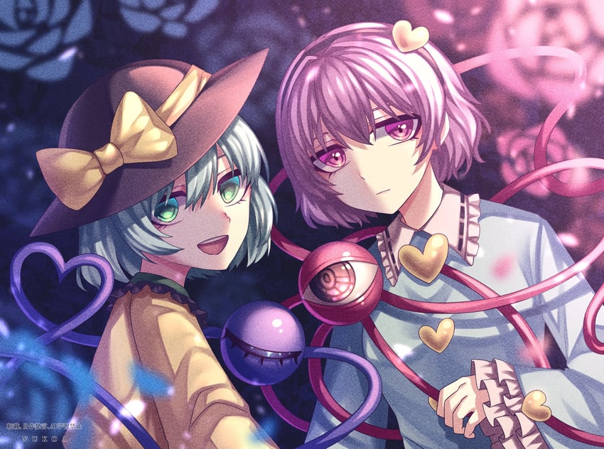 komeiji koishi and komeiji satori (touhou) drawn by nukoa