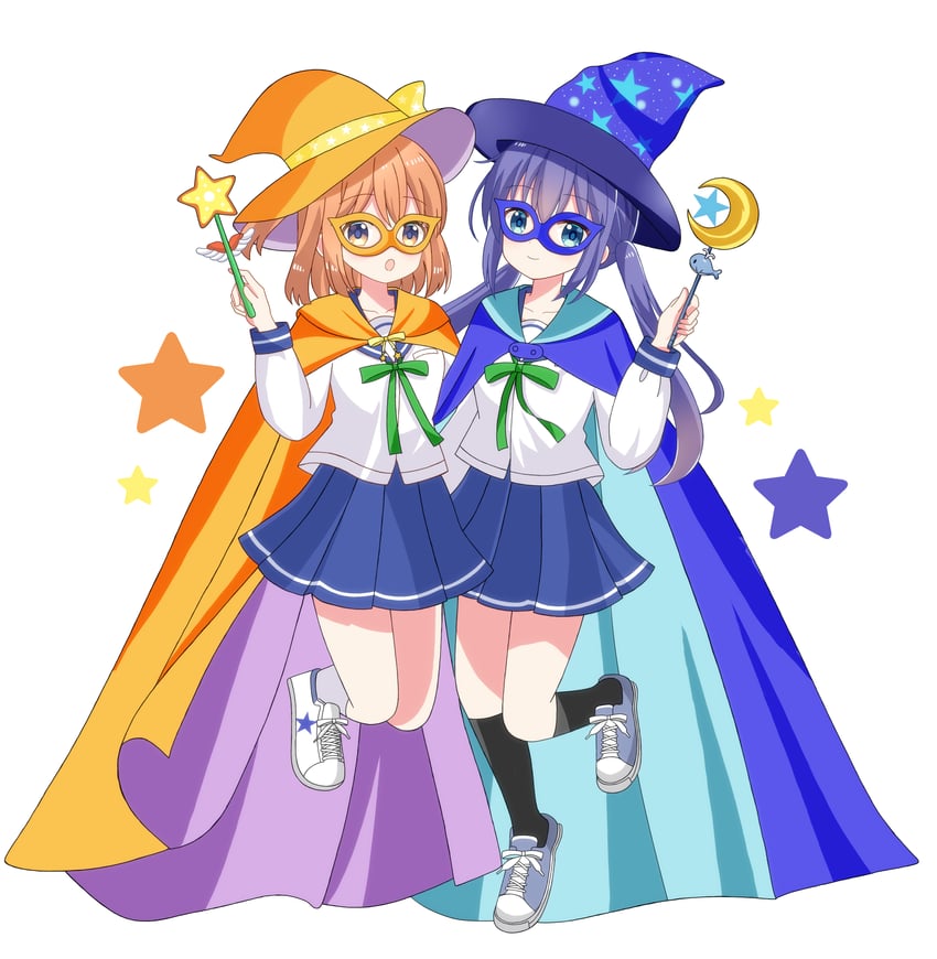 manaka ao and konohata mira (koisuru asteroid) drawn by ryoutan